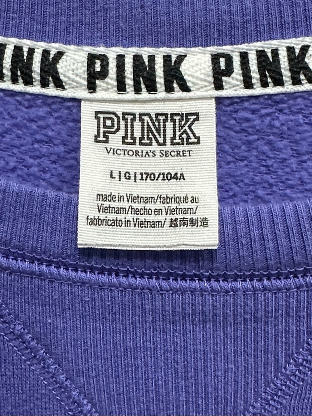 PINK Victoria's Secret Crewneck Sweatshirt - Size Large - Picture 5 of 7